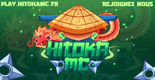 Bannière du serveur HitokaMC | Serveur PvP/Factions Farm2Win | 1.8