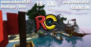 Bannière du serveur RedaCraft