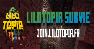 Bannière du serveur LiloTopia | Survie en 1.19 | Valhelsia 5