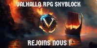 Bannière du serveur Valhalla Skyblock RPG