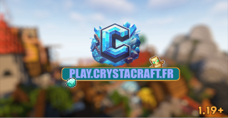 Bannière du serveur CrystaCraft